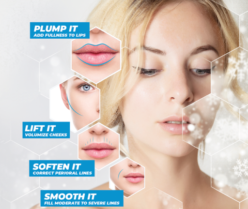 Promo image of woman with Plump It, Lift It, Soften It, Smooth It